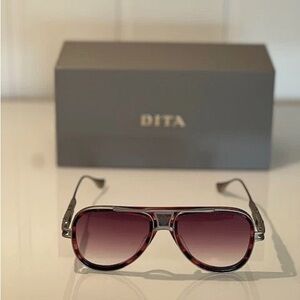 DITA GRAND DECADE  Purple Swirl Silver Gradient Sunglasses